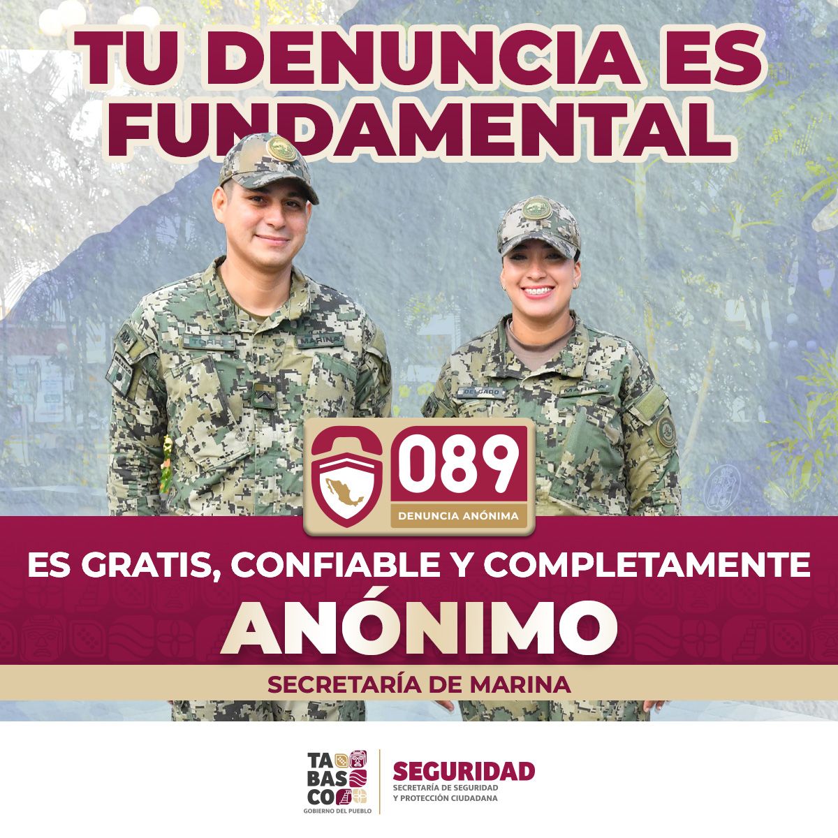 Gobdetabasco's tweet photo. :🔈El silencio no es una opción. Denuncia anónimamente al 089 y ayuda a mantener a nuestra comunidad a salvo. Cada llamada cuenta ¡Haz tu parte!
#Marca089 #GobiernodelPueblo #TuDenunciaesFundamental https://t.co/NUkjgD6sMQ