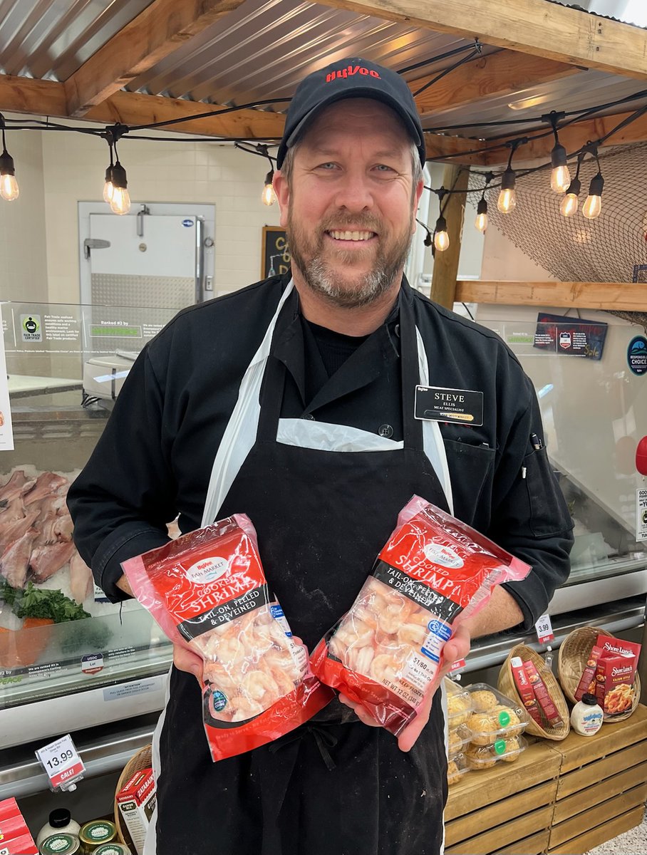 🎄 12 Days of PERKSMAS at your Linden Market Hy-Vee 🎁 Day Six!
Fish Market cooked shrimp 51 to 60 count (limit 1) with your PERKS card!
Wednesday, December 18th only so stop on by today!