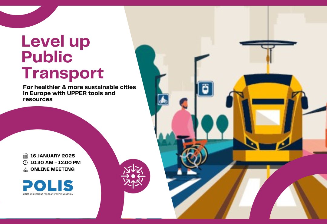 POLIS (@polisnetwork) on Twitter photo ๐๐๐๐ฉ ๐ ๐๐๐ฉ๐ฉ๐๐ง ๐จ๐ฉ๐๐ง๐ฉโจ
Do not miss the next appointment with our #PublicTransport Lab II on 16 January from 10:30 am to 12:00 pm๐
Register now for 90 minutes of insightful presentations on <a href="/project_upper/">UPPER Project EU</a>โก๏ธ buff.ly/4gAG0i8
#InnovativeMobility ๐๐๐๐ฉ ๐ ๐๐๐ฉ๐ฉ๐๐ง ๐จ๐ฉ๐๐ง๐ฉโจ
Do not miss the next appointment with our #PublicTransport Lab II on 16 January from 10:30 am to 12:00 pm๐
Register now for 90 minutes of insightful presentations on <a href="/project_upper/">UPPER Project EU</a>โก๏ธ buff.ly/4gAG0i8
#InnovativeMobility