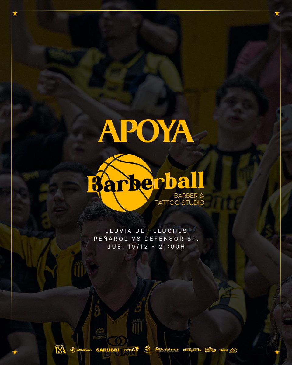 ✂️🏀 Barberball también se suma a las marcas que colaboran en la Lluvia de Peluches Solidarios de mañana.

¡Gracias Salva por sumarte! 

🎫 Entradas en 𝗧𝗶𝗰𝗸𝗮𝗻𝘁𝗲𝗹: tickantel.com.uy/inicio/especta…