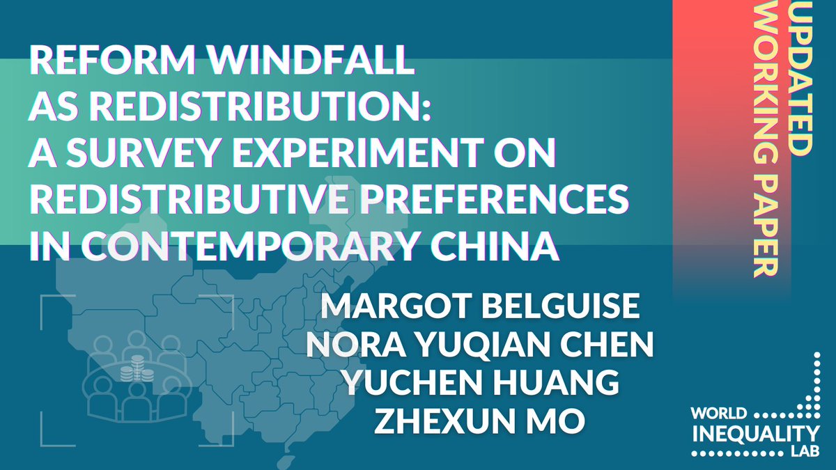 China’s contemporary paradox: ⤴️Rising inequality
but ⤵️falling support for redistribution.

<a href="/BelguiseMargot/">Margot Belguise</a>, <a href="/nora_y_chen/">Nora Chen</a> <a href="/ZhexunMO/">Zhexun MO</a> &amp; Y.Huang explore how reform-era windfalls and economic pressures shape public opinion toward redistributionin China🇨🇳

▶️wid.world/news-article/c…