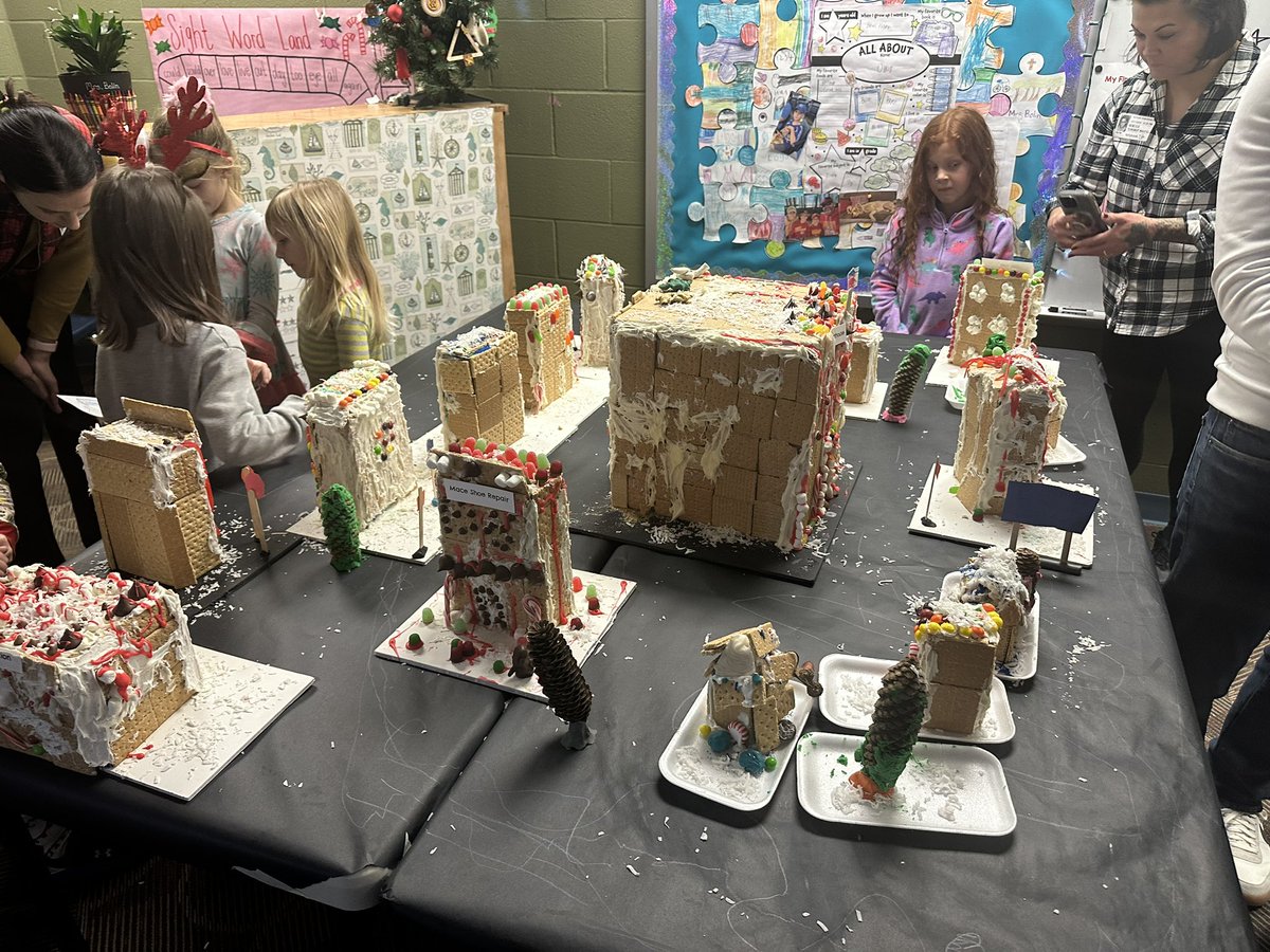 scbolin's tweet photo. We welcomed a lot of families and classes to showcase our gingerbread community. #collaboration @KBElementary https://t.co/f4KrUycRG4
