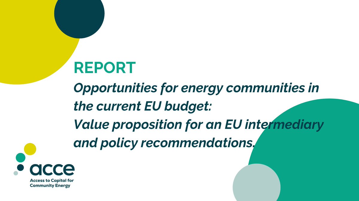 REScoop.eu 🦋 Follow us on Bluesky @rescoop.eu (@rescoopeu) on Twitter photo ⚡️Unleashing the power of EU funding for #EnergyCommunities !
💰The #ACCE project published a new report on financing opportunities for energy communities in the current #EU budget 🇪🇺
Discover key recommendations to tap into EU funds!
🡢acce.rescoop.eu/news/unleashin… ⚡️Unleashing the power of EU funding for #EnergyCommunities !
💰The #ACCE project published a new report on financing opportunities for energy communities in the current #EU budget 🇪🇺
Discover key recommendations to tap into EU funds!
🡢acce.rescoop.eu/news/unleashin…