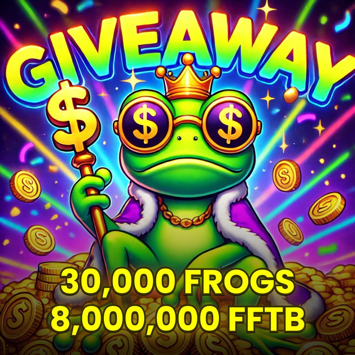 🎁 FROGS x $FFTB GIVEAWAY 

🐸 Ribbit ribbit! 🐸
We’re excited to celebrate our partnership with <a href="/FFTB_Cronos/">$FFTB - Fortune Favours The Brave</a> !
💰Prize pool: 30,000 $FROGS and 8,000,000 $FFTB  will be given to 3 lucky winners!

How to join ⁉️
1️⃣  Follow <a href="/FFTB_Cronos/">$FFTB - Fortune Favours The Brave</a> &amp; <a href="/realFrogsClub/">FROGS</a>
2️⃣  Like, RT, Tag 3 Friends