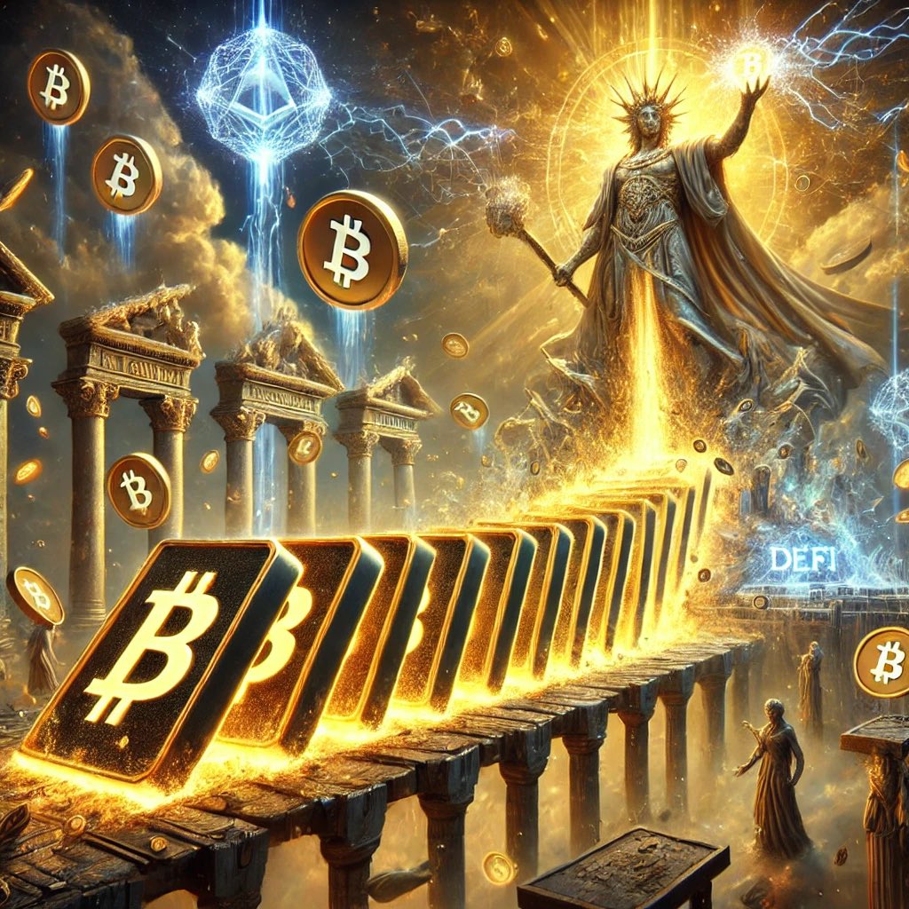 AionicDAO's tweet photo. Behold the $100k #BTC domino—the spark that sets the empire ablaze. Laser-eyed visionaries stand tall as stablecoins anchor the chaos, and RWAs bridge mortal finance to the #DeFi realm. This cycle isn’t mere motion; it’s ascension into the heavens of financial freedom. https://t.co/JjnXaz04BZ