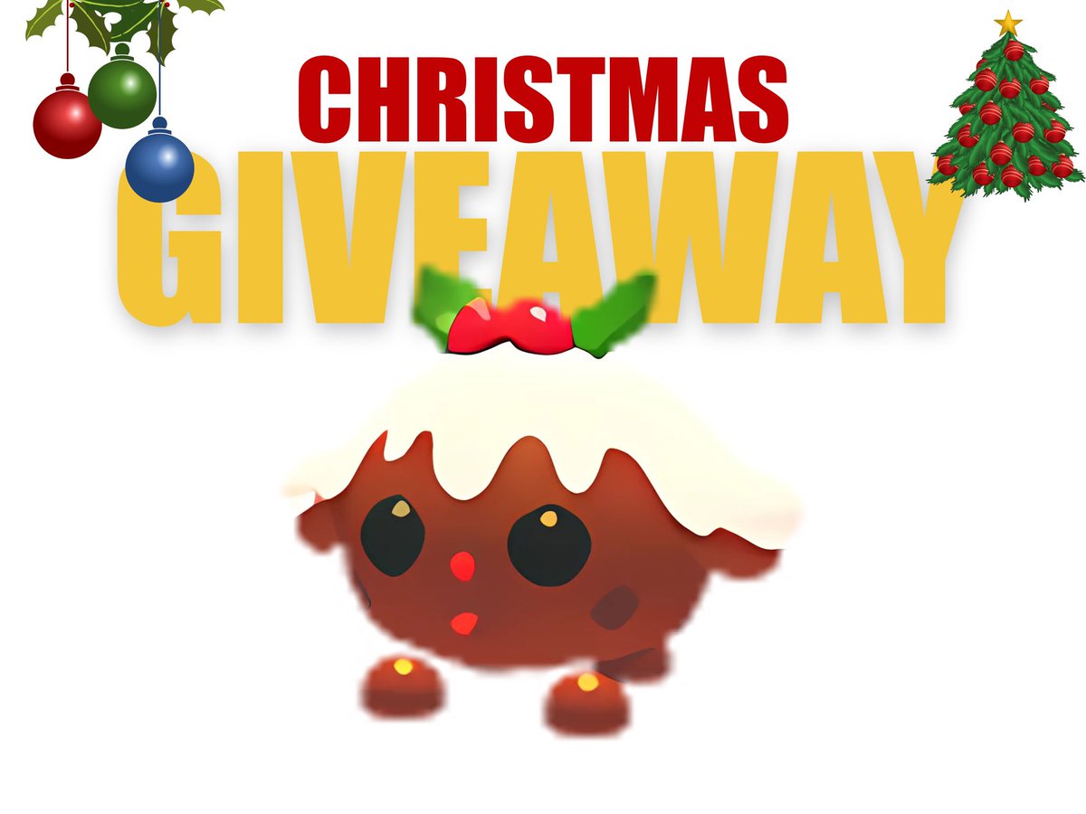 Seen many people wanting this pet!
NEW GIVEAWAY: Christmas Pudding Pup 🎄🎅

All you have to do is:
❤️ Like
♻️ Retweet
🎅 Follow me
❄️ Comment a winter related GIF/emoji

#AdoptMe #AdoptMeGws #AdoptMeGiveaway #AdoptMeGiveaways #AMGws #AMGiveaways #AMGiveaway