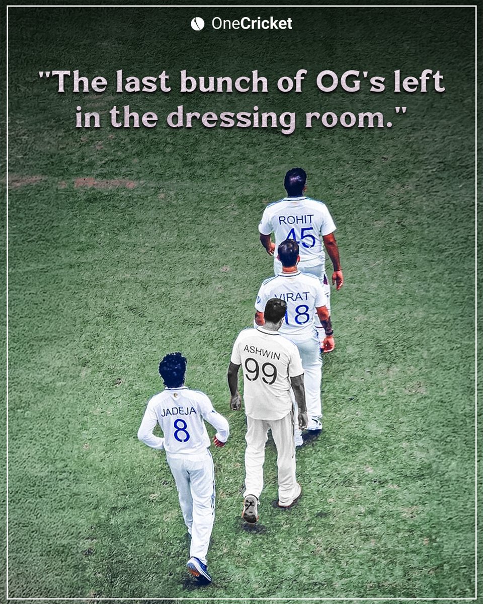OneCricketApp's tweet image. 𝗘𝘃𝗲𝗿𝘆𝗼𝗻𝗲 𝗹𝗲𝗮𝘃𝗲𝘀 𝗲𝘃𝗲𝗻𝘁𝘂𝗮𝗹𝗹𝘆, 𝗯𝘂𝘁 𝘀𝗼𝗺𝗲 𝗴𝗼𝗼𝗱𝗯𝘆𝗲𝘀 𝗮𝗿𝗲 𝘁𝗼𝗼 𝗵𝗮𝗿𝗱 💔 

We’re not ready for this moment! 😢

#AshwinRetires #Jadeja #ViratKohli #RohitSharma