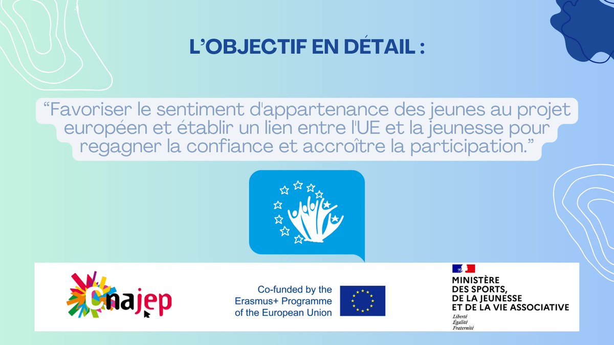 La nouvelle campagne Provox débute en janvier 2025!
Pour cette 11ème campagne, il s'agit d'aborder l'objectif européen de jeunesse #1 : Connecter l'Europe avec les jeunes.

cette thématique sera discutée et débattue pendant 18 mois, jusqu'en juillet 2026.
#provox #euyd #youth