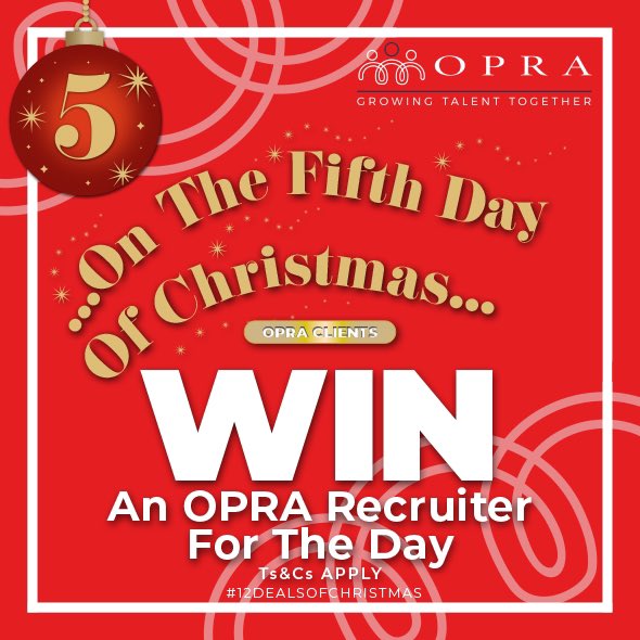🎄 The OPRA 12 Deals of Christmas - Deal 5 WIN An OPRA Recruiter for The Day!

📲 DM us, email: hello@theopragroup.com, or call 0203 617 8130

👉 Read more here: theopragroup.com/2024/12/16/the…

#12DealsOfChristmas #HiringSupport #ChristmasGiveaway #TalentAcquisition #RecruiterForTheDay