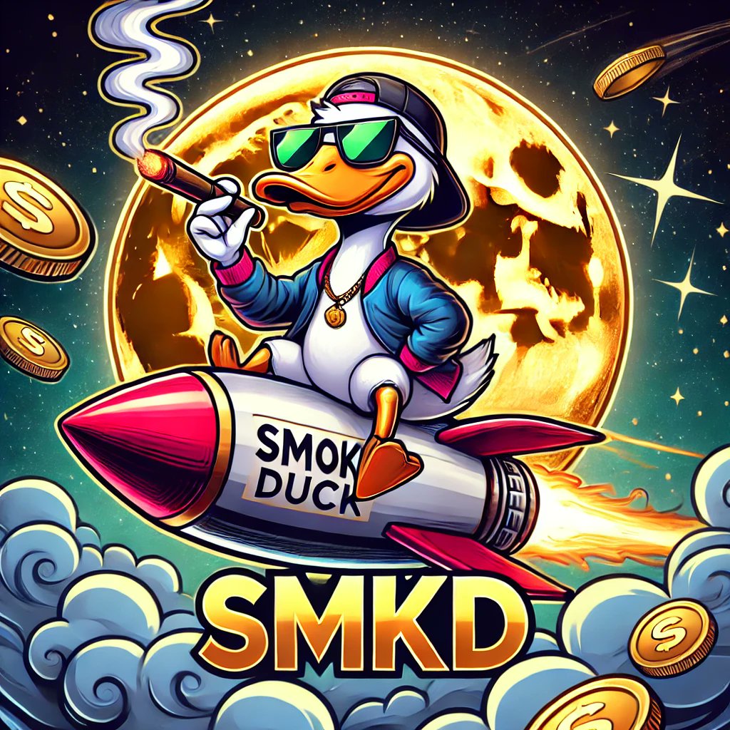 3__ij's tweet photo. 🦆 Ready for the next big meme coin? Meet SmokeyDuck ($SMKD)!

The coolest duck in the crypto pond is here, and it’s not just chilling—it’s flying to the moon! 🌕🚀

Why $SMKD?

Built on the Solana blockchain for fast, low-fee transactions.
Community-driven and meme-powered.
Perfect mix of chill vibes and explosive growth potential.
🔥 Don’t miss your chance to get in early! Join the movement and quack your way to the moon.

💨 Check it out here: https://t.co/eqjIVqCegS

#SmokeyDuck #SMKD #Crypto #MemeCoin #Solana #QuackToTheMoon