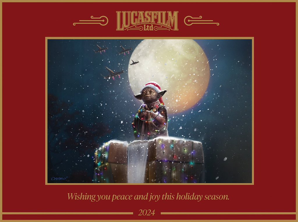 sw_holocron's tweet photo. Lucasfilm holiday card 2024 🎄 https://t.co/Ylj3aLJFkQ