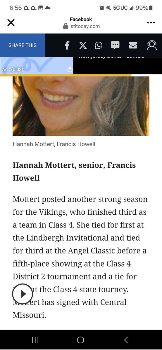 <a href="/STLhssports/">STLhighschoolsports</a> posted their All-Metro Girls Golf 1st, 2nd, and 3rd Teams. <a href="/HMottert/">Hannah Mottert</a> selected for 1st Team All-Metro‼️‼️‼️ @UCMMULES #proudcoaches #onelasthonor #welldeserved #girlsgolf #golf