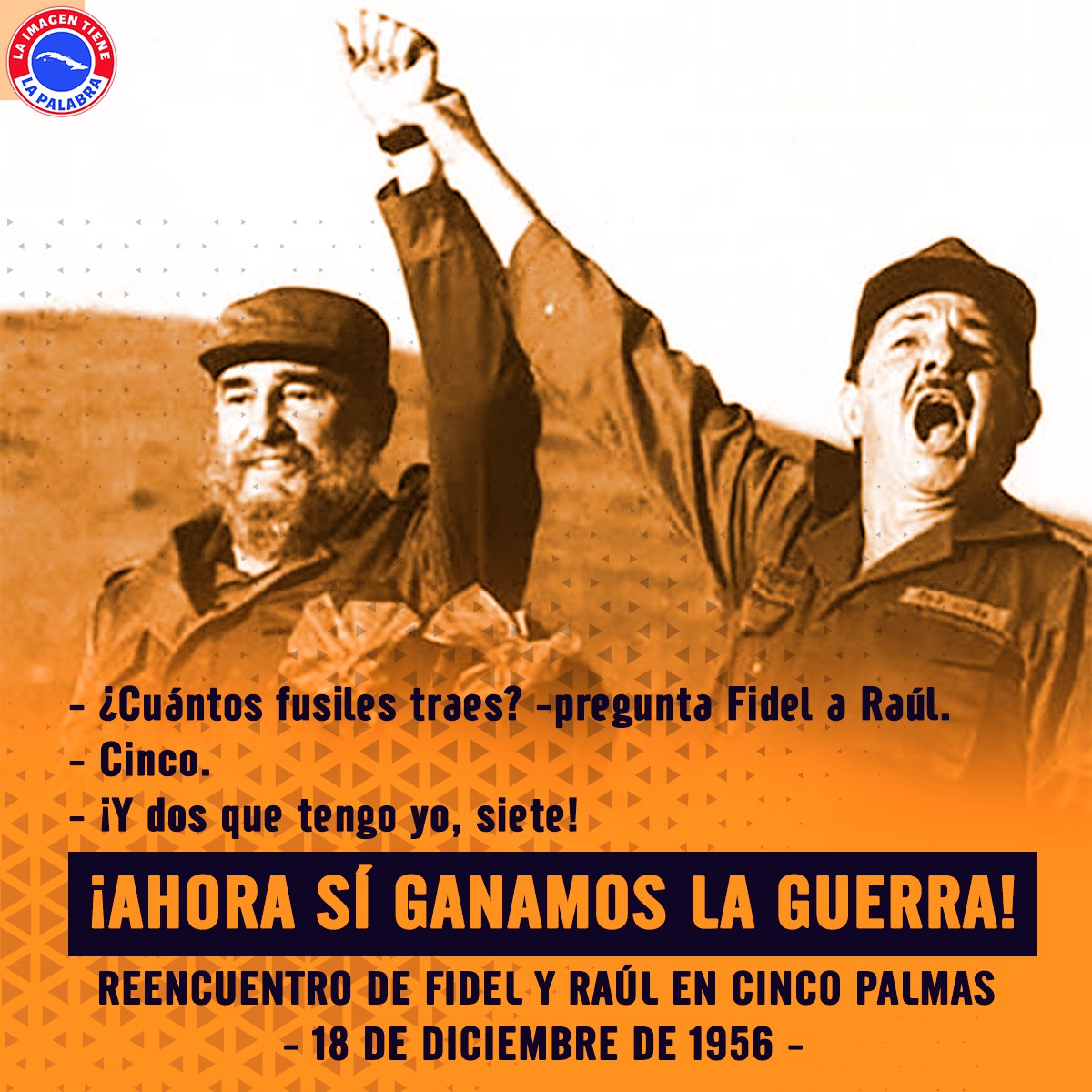 Recuerda #Cuba  histórico encuentro de #Fidel y #Raul  en #CincoPalmas 🇨🇺💪❤️
