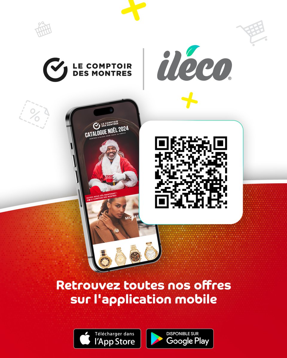 𝗖𝗔𝗧𝗔𝗟𝗢𝗚𝗨𝗘 👉🏽  ilecoapp.link/lecomptoirdesm…

🎅🏽 ✨ Plongez dans la magie de Noël avec Le Comptoir des Montres !

🎁 Découvrez une sélection exceptionnelle de montres et bijoux pour toute la famille. Laissez-vous séduire par des idées cadeaux élégantes qui illumineront vos