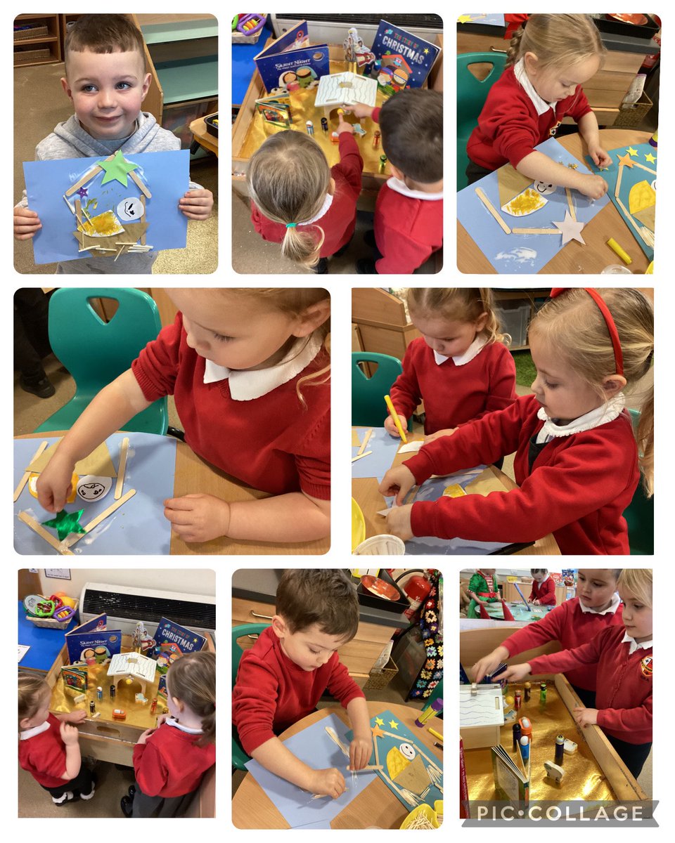 Nursery have learnt why Christians celebrate Christmas. They enjoyed listening to the nativity story, playing with the nativity scene and making their own in the craft area. 
#REAtBewley