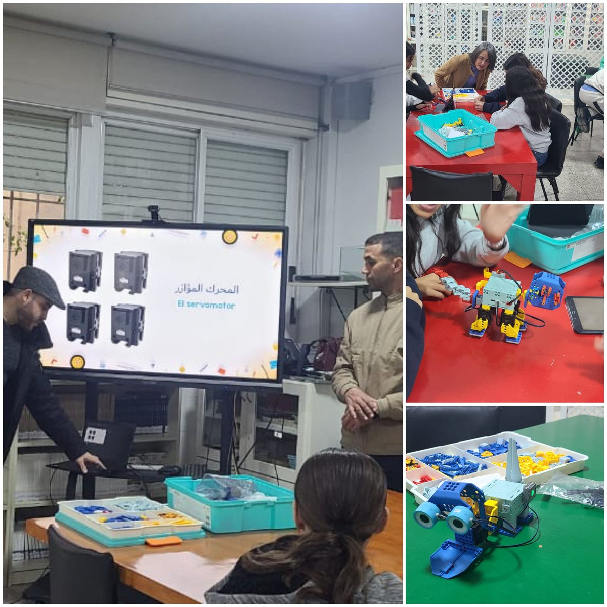 ColegioRabat's tweet photo. Hoy, dentro de las actividades del Día Mundial  de la Lengua Árabe y en relación con el lema de este año relativo a la inteligencia artificial y a la innovación, miembros de la Fundación BMCE BANK, han llevado a cabo unos talleres de robótica con nuestro alumnado de 1ESO. https://t.co/G7aeZ3SQzI