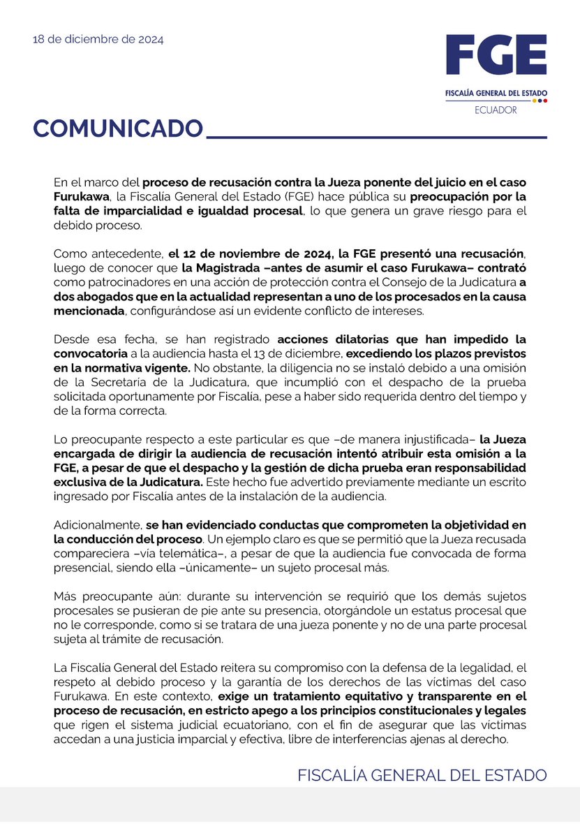Fiscalía Ecuador tweet media