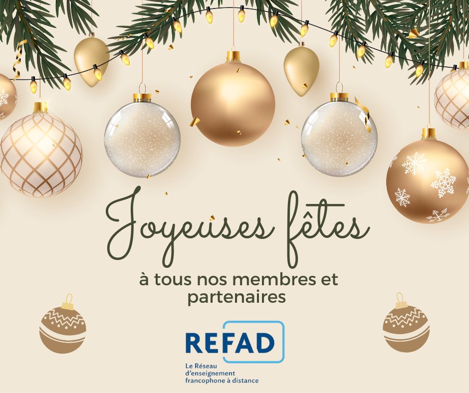 🎄✨ Joyeuses fêtes à tous ! ✨🎄
Alors que la magie des fêtes s’installe, nous tenons à remercier chaleureusement nos membres et partenaires pour leur soutien tout au long de l’année.
Merci de faire partie de notre belle communauté. À très bientôt pour de nouveaux projets!