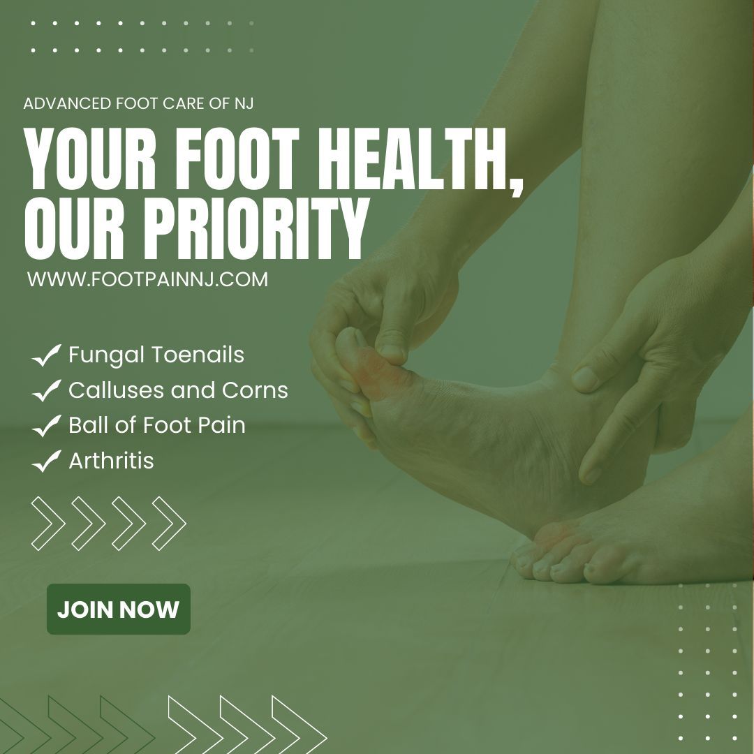 AdvancedFootNJ's tweet photo. We believe healthy feet are the foundation of a healthy body. Whether you're dealing with pain, discomfort, or just need a check-up, we’re here to provide expert care and personalized treatment to keep you moving comfortably. 

Learn More: https://t.co/C7xlYKM0W6
#PodiatristNJ https://t.co/Ld5N19bBIg