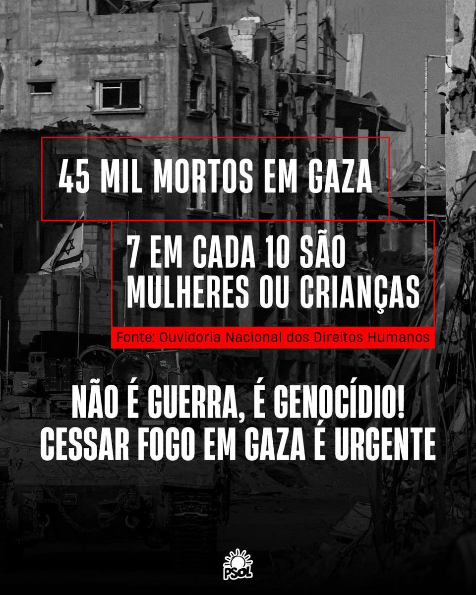 PSOLSaoRoque's tweet photo. Não existe justificativa para um extermínio.

Cessar fogo, já!

#PalestinaLivre 🇵🇸

Siga o @psol50! ☀️

Compartilhe esse conteúdo nas suas redes! https://t.co/uflUrirn4m