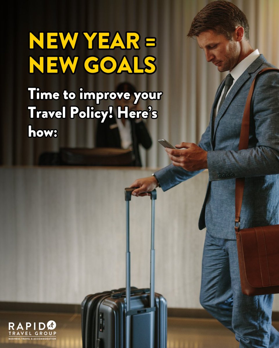 RapidTravel's tweet photo. It's a new year and time to think about how you can improve your business in 2025. One of the most effective ways is to improve your Travel Policy! π
First get some feedback from your team on if it's easy to follow, and actually represents them.
#workingaway #civilengineering https://t.co/NcTsG4Ha9W