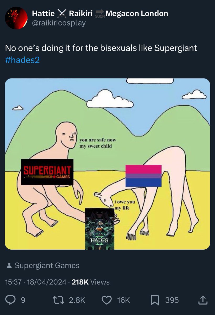 Bisexual Hades fans stay winning ✌️