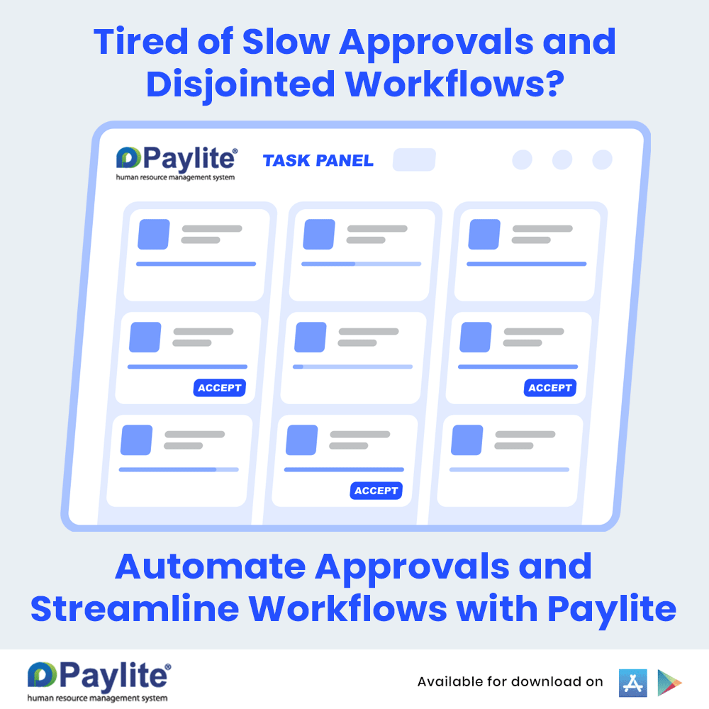 Paylite's tweet photo. @Paylite's #employeeportal allows you to configure multilevel #workflows that fit your organisation's #approvalstructure. From routing tasks to auto-approvals &amp; instant notifications, you get a solution that keeps everything on track.
https://t.co/2Yy7KLiWxN
#hrworkflows #HRTech https://t.co/itTHsLgIOy