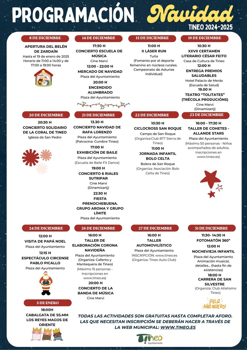 Programación de Navidad en #Tineo