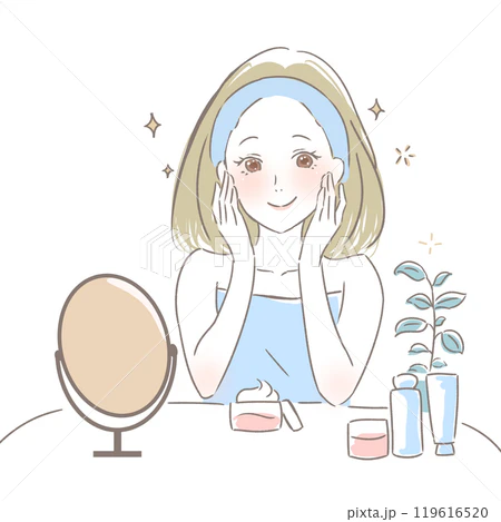limipop73's tweet photo. #pixta #イラスト #挿絵 #素材 
イラスト素材: スキンケアする笑顔の女性
素材番号 : 119616520
https://t.co/0YJy5k8ggq https://t.co/tZbqQJePta