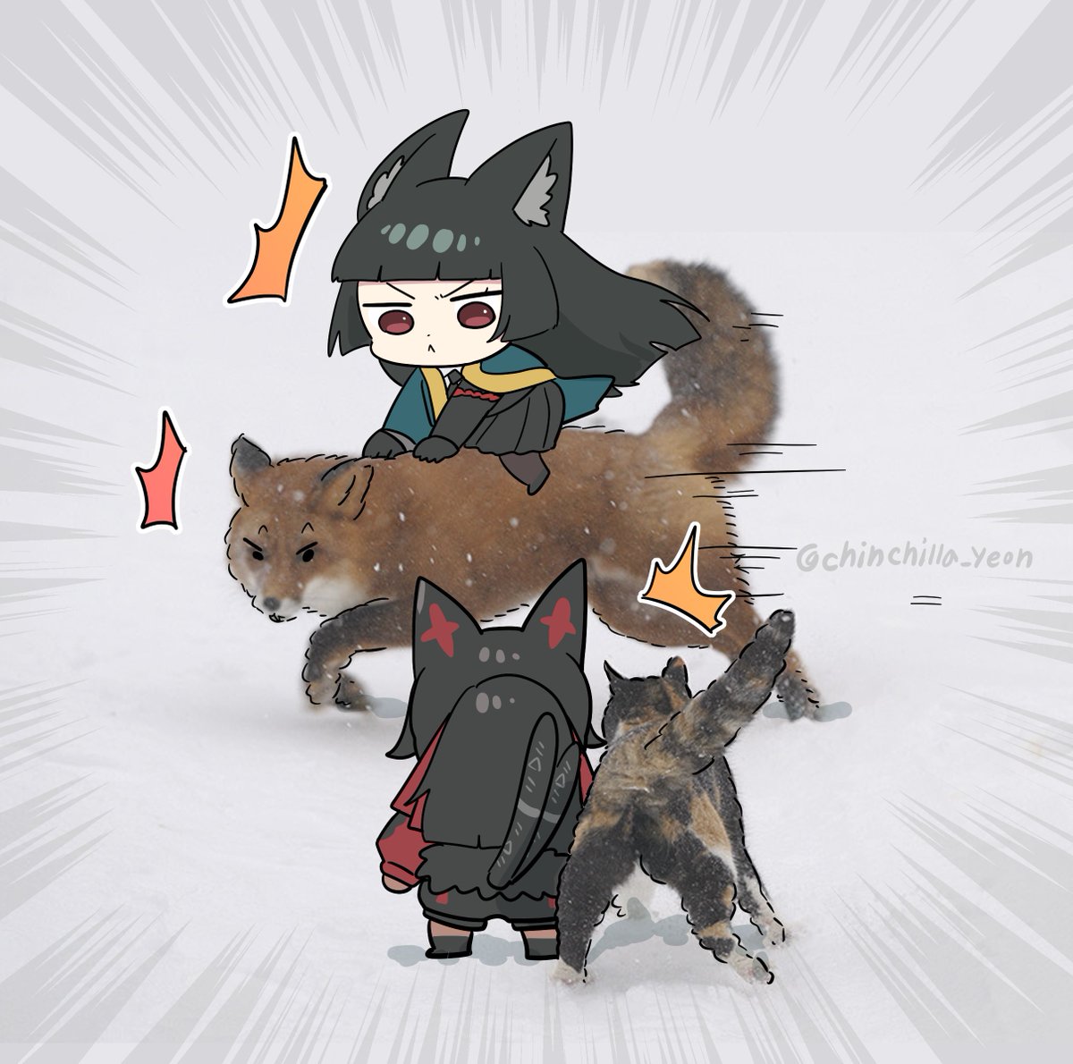 「미야비랑 네코! 」|然 先生 (연 선생님)🌼のイラスト