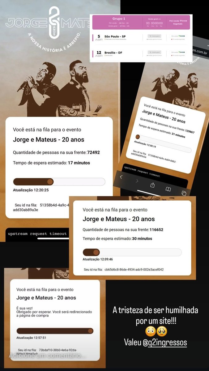 Reapandre's tweet image. @Q2ingressos @jorgeemateus