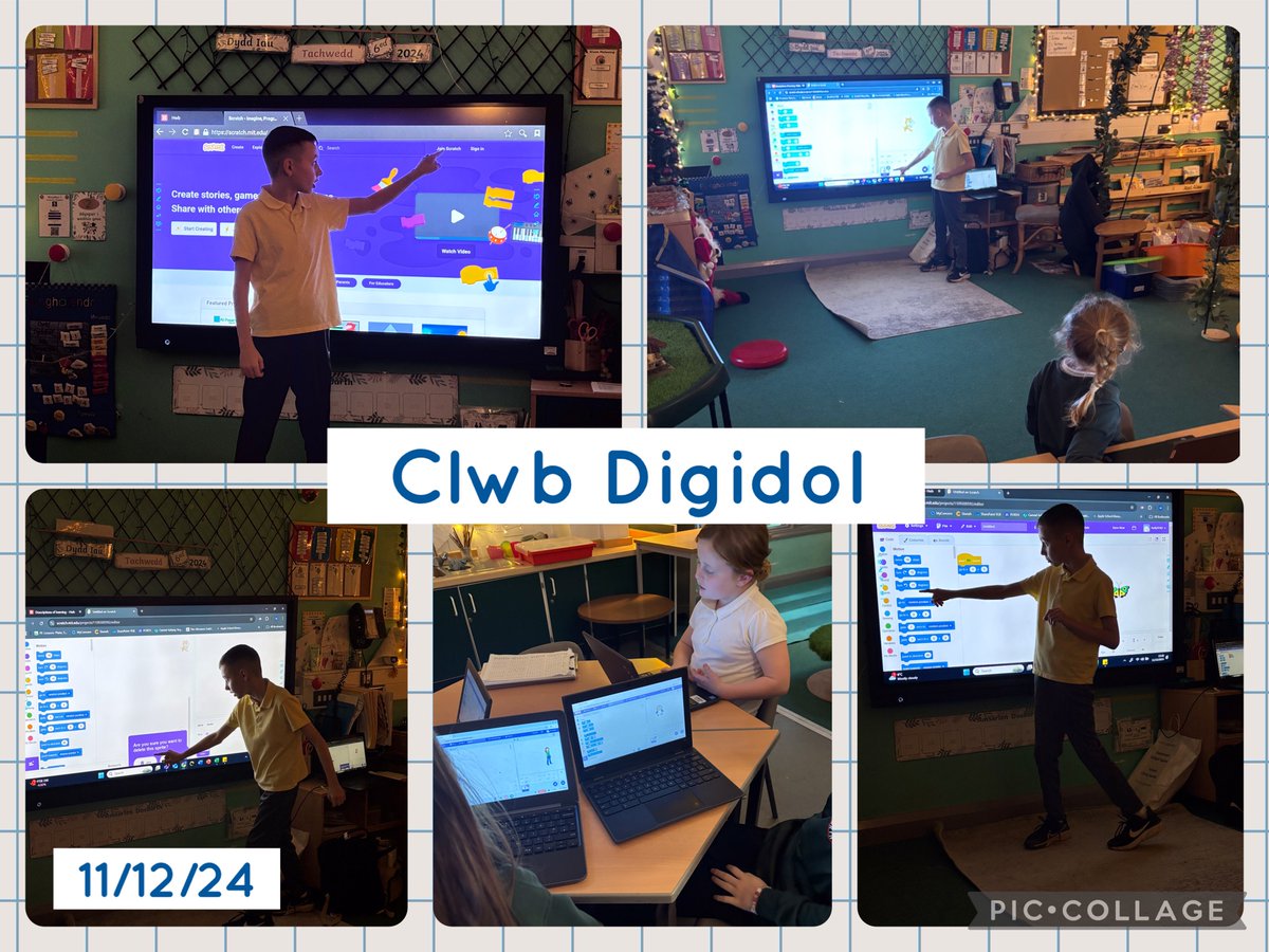 YG Brynsierfel (@ygbrynsierfel) on Twitter photo Dysgwr o Flwyddyn 6 yn cymryd yr awenau yng nghlwb digidol ac yn dysgu i aelodau’r clwb sut i ddefnyddio’r rhaglen <a href="/scratch/">Scratch Team</a> i godio
A learner from Year 6 taking the lead in digital club and teaching other members of the club how to use the program <a href="/scratch/">Scratch Team</a> to code <a href="/DigidolStrade/">Yr Adran Ddigidol - Ysgol Y Strade</a> Dysgwr o Flwyddyn 6 yn cymryd yr awenau yng nghlwb digidol ac yn dysgu i aelodau’r clwb sut i ddefnyddio’r rhaglen <a href="/scratch/">Scratch Team</a> i godio
A learner from Year 6 taking the lead in digital club and teaching other members of the club how to use the program <a href="/scratch/">Scratch Team</a> to code <a href="/DigidolStrade/">Yr Adran Ddigidol - Ysgol Y Strade</a>