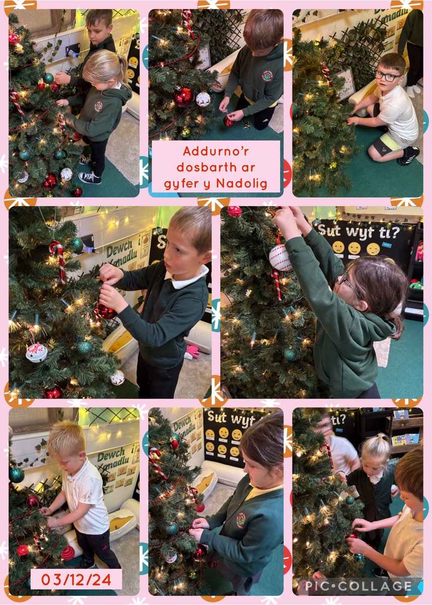 Mae Dosbarth Hwyaden🦆wedi mwynhau addurno’r dosbarth ar gyfer y Nadolig🎄🎅🏼
Dosbarth Hwyaden🦆have enjoyed decorating the classroom in preparation for Christmas🎄🎅🏼