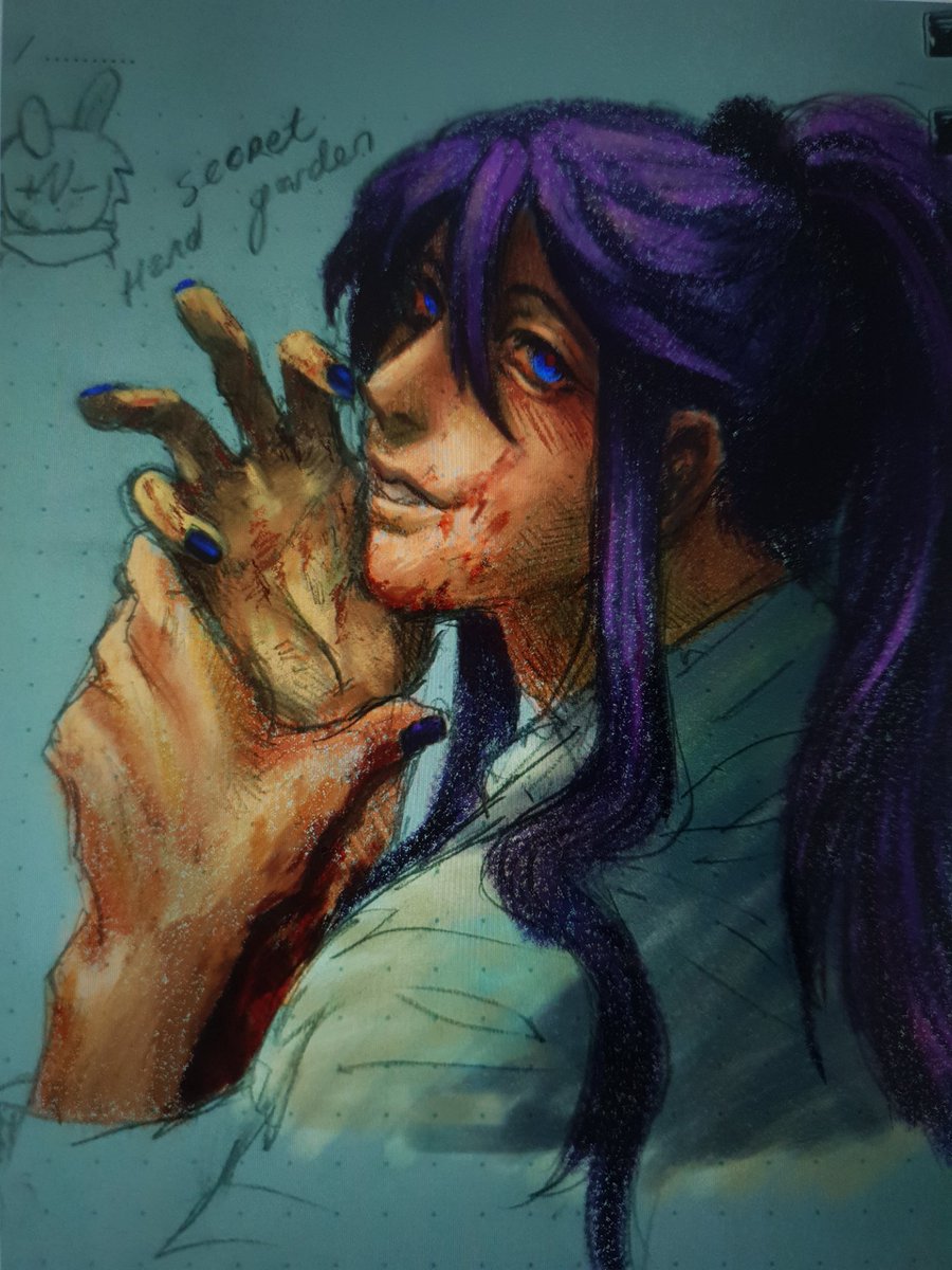 yarnacya's tweet image. Fear garden but gackpo version😋
#gackpoid #vocaloid
(I mixed my traditional sketch with digital 😌) i dont know if i should add tw for blood tho :[