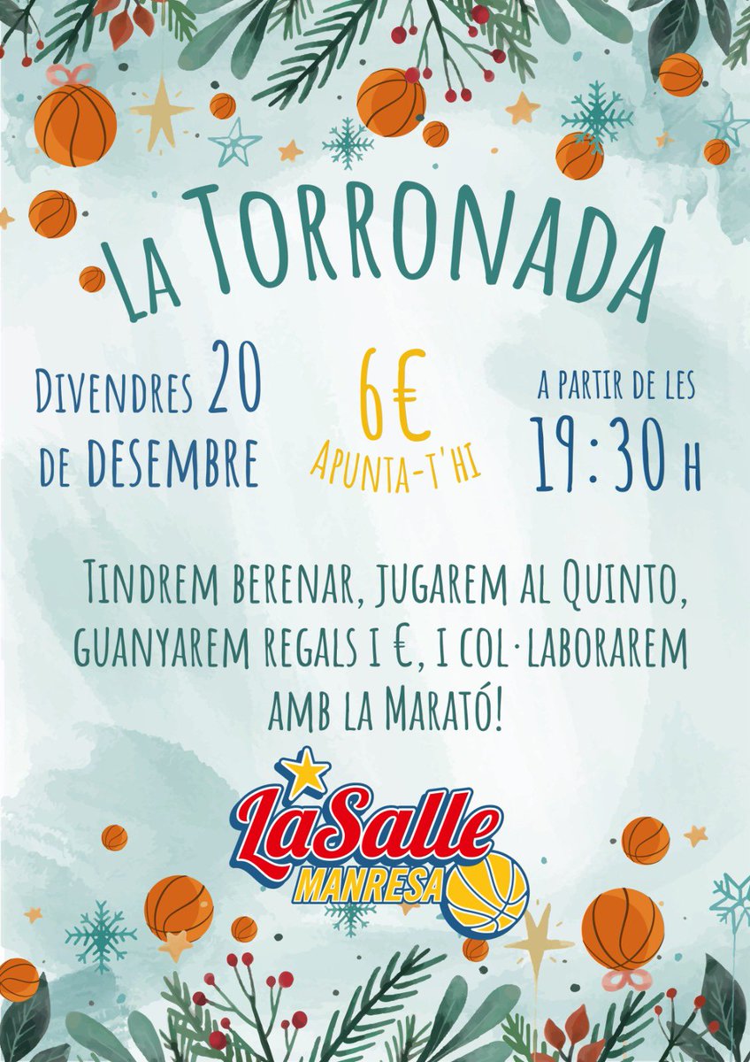 basquetsalle's tweet photo. Divendres torronada https://t.co/yYIDlpPAUA