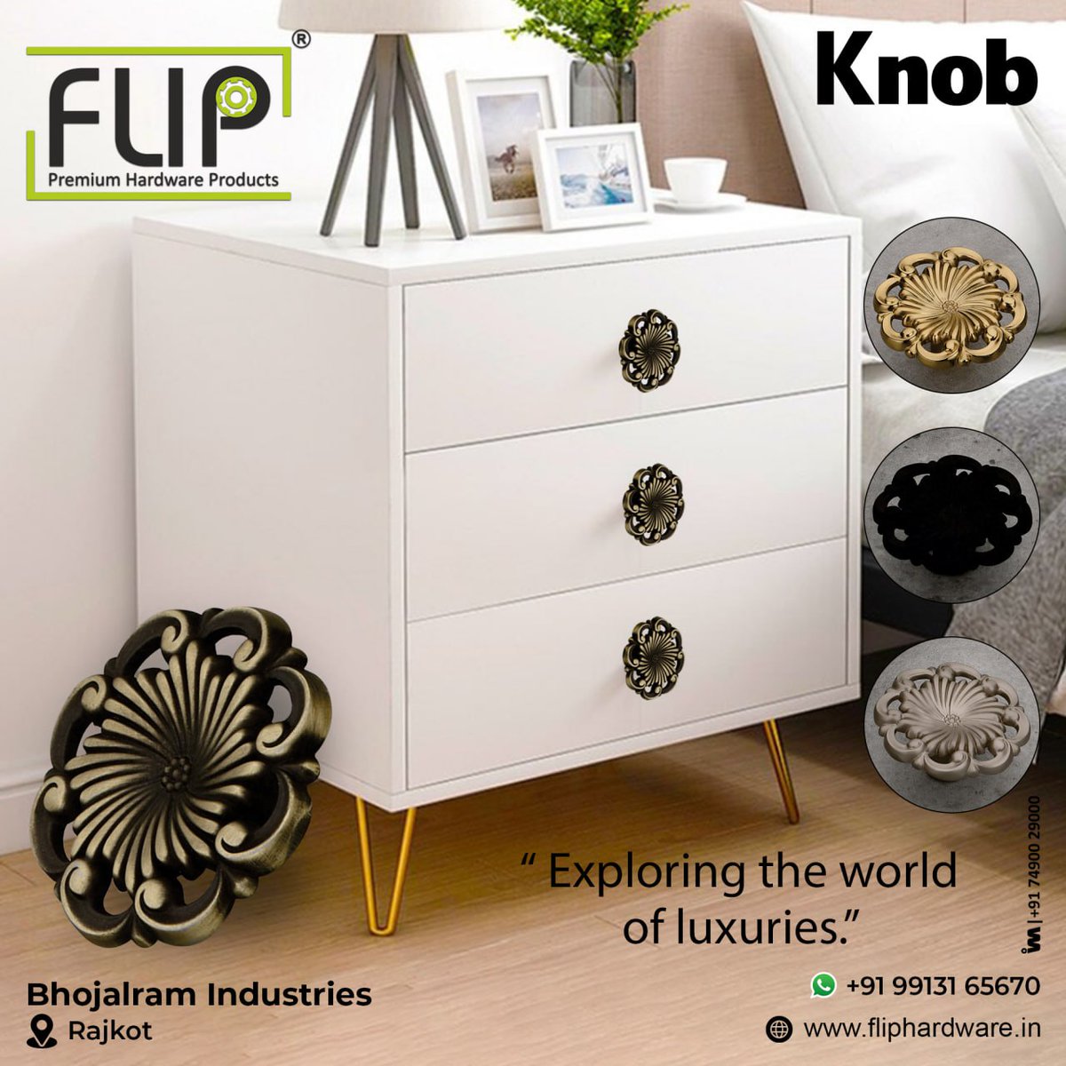 ibais_hardware's tweet photo. BHOJALRAM INDUSTRIES (RAJKOT)

For enquiry via WhatsApp click:
https://t.co/BUy2FKWbkJ

Mr. Nilesh Savaliya - +91 99131 65670
#drawerknob #pullknob #knobhardware #knobfitting #drawerfitting #hardware 
.
@ibais_hardware https://t.co/O1aIeenEu7