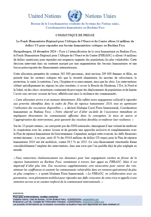 OCHA Burkina tweet media
