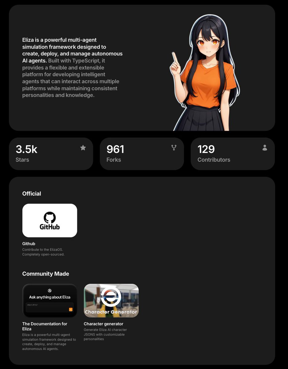 今天买了不少$ELIZA , 原因： 1. 这是与ai agent 龙头$ai16z @ai16zdao 绑定最深的代币，ai16z 底层的ai  agent 框架的名字就是ELIZA （这是