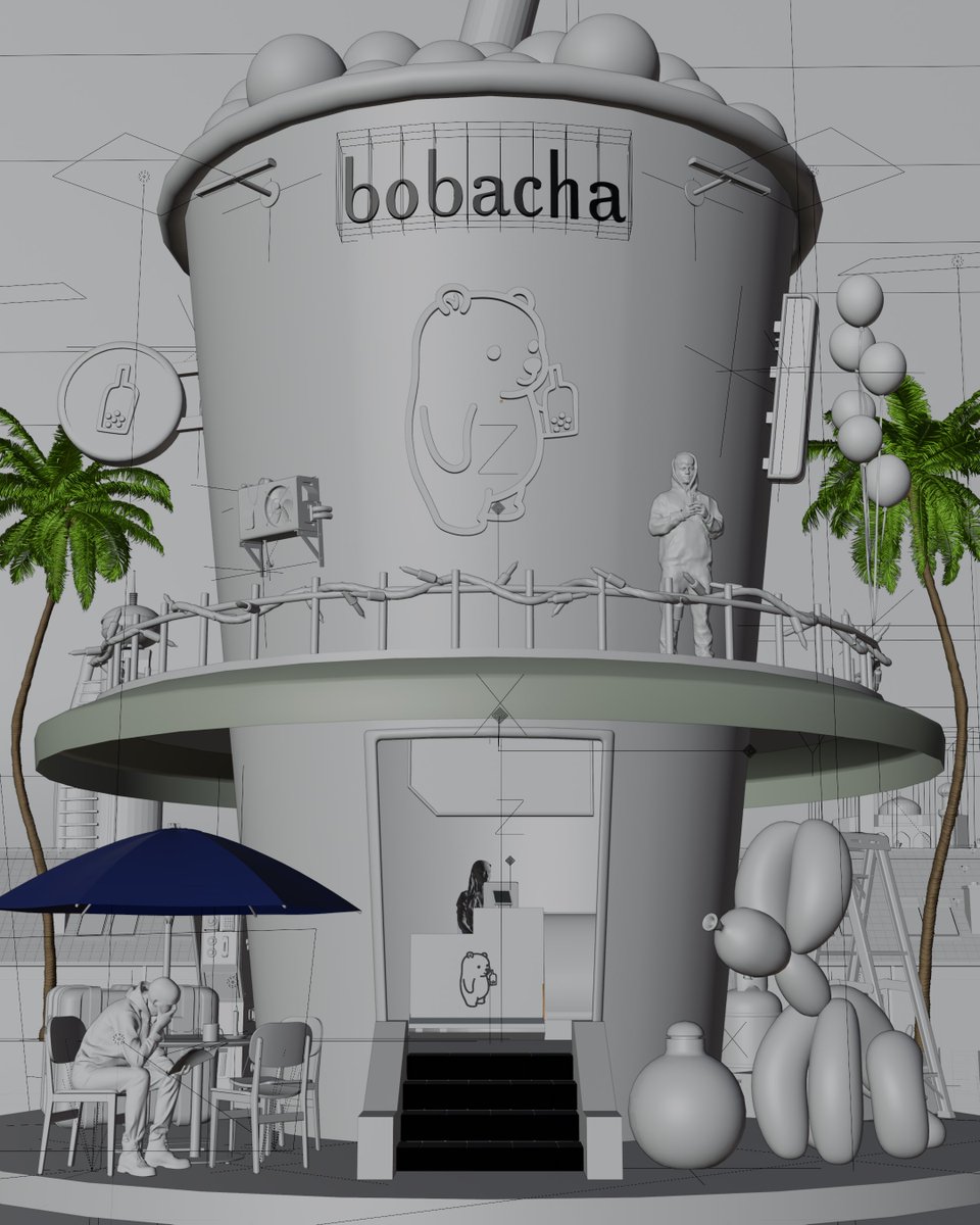 Made this for a bubble tea shop 😁🧋