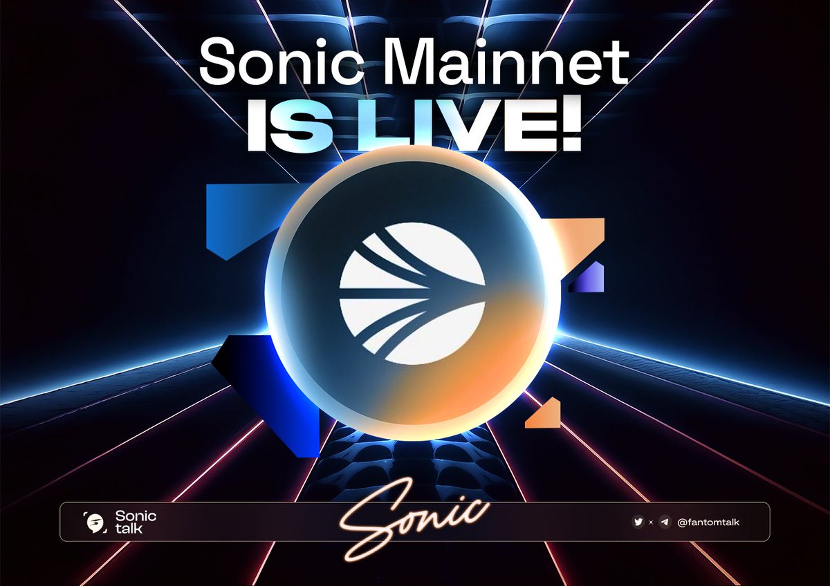 💥Just in: #Sonic Mainnet is live! 

Coming up soon, the #Sonic Gateway will open the door to Ethereum. This means we'll be able to bridge USDC and more. 

my.soniclabs.com/upgrade