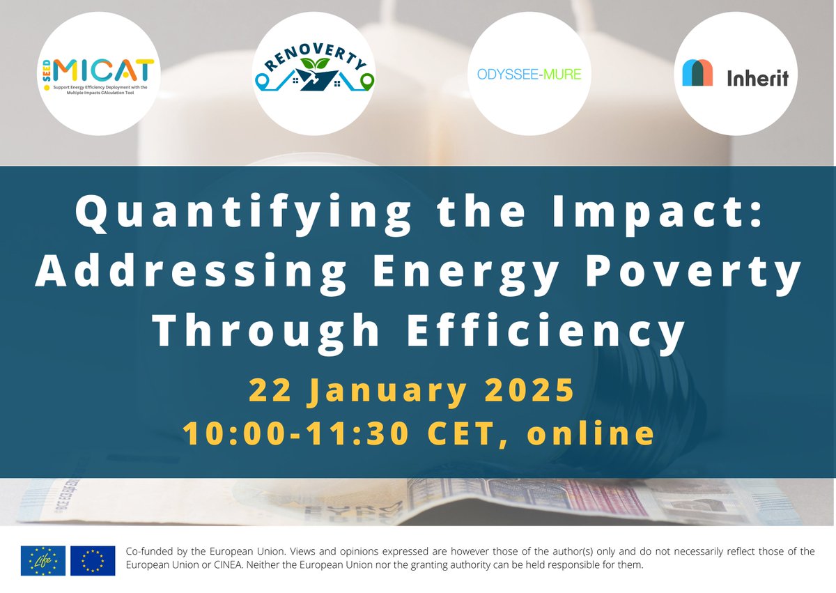RENOVERTY Project (@renovertylife) on Twitter photo 🎅 All ready for the holidays? There is probably one thing left to do...
🎤 Register to our new #webinar with <a href="/MICAT_EU/">SEED MICAT</a>, #ODYSSEEMURE & #Inherit on #quantification tools to design and implement targeted solutions to effectively reduce energy poverty👉 ieecp.org/events/quantif… 🎅 All ready for the holidays? There is probably one thing left to do...
🎤 Register to our new #webinar with <a href="/MICAT_EU/">SEED MICAT</a>, #ODYSSEEMURE & #Inherit on #quantification tools to design and implement targeted solutions to effectively reduce energy poverty👉 ieecp.org/events/quantif…