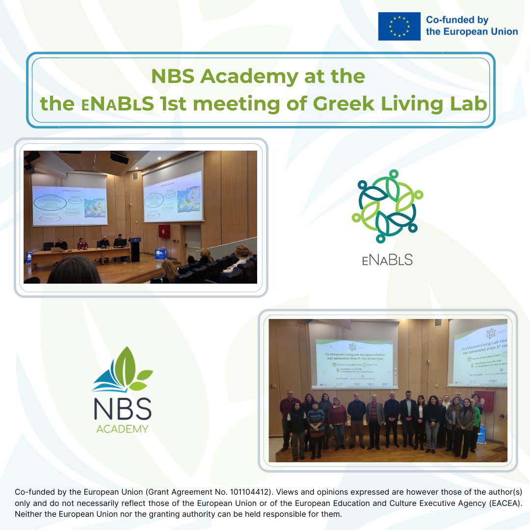 NBS Academy (@nbs_academy) on Twitter photo On 12.12.2024 our coordinator <a href="/StimmuliFChange/">Stimmuli for Social Change</a> represented NBS Academy at the inaugural meeting of the Greek Living Lab of <a href="/eNaBlS_eu/">eNaBlS</a> project!
Explore more about the eNaBLS Greek LL:
shorturl.at/ymj0q
More updates will also follow soon about <a href="/nbs_academy/">NBS Academy</a> Living Labs! On 12.12.2024 our coordinator <a href="/StimmuliFChange/">Stimmuli for Social Change</a> represented NBS Academy at the inaugural meeting of the Greek Living Lab of <a href="/eNaBlS_eu/">eNaBlS</a> project!
Explore more about the eNaBLS Greek LL:
shorturl.at/ymj0q
More updates will also follow soon about <a href="/nbs_academy/">NBS Academy</a> Living Labs!