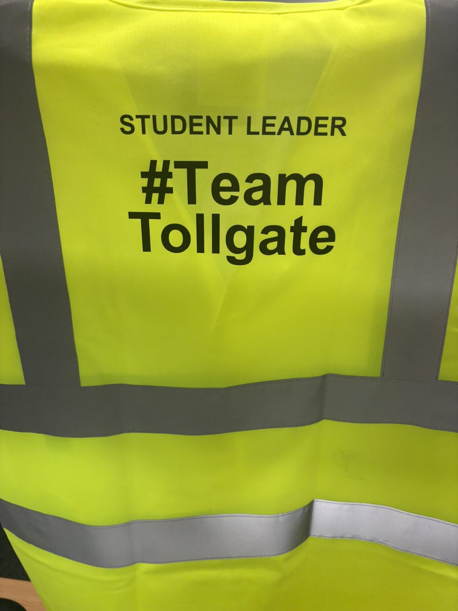 Our new hi vis have arrived for our student leaders! #TeamTollgate