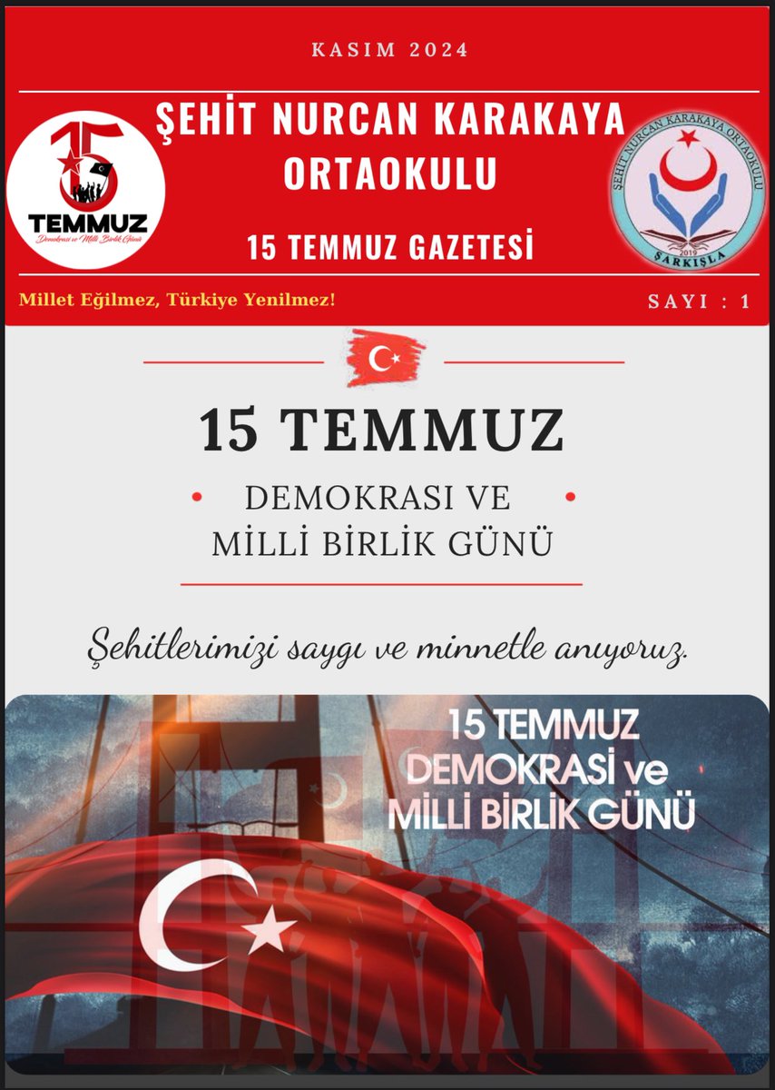 Okulumuz 15 Temmuz E-dergisine calameo.com/read/007798036… adlı linke tıklayarak ulaşabilirsiniz.