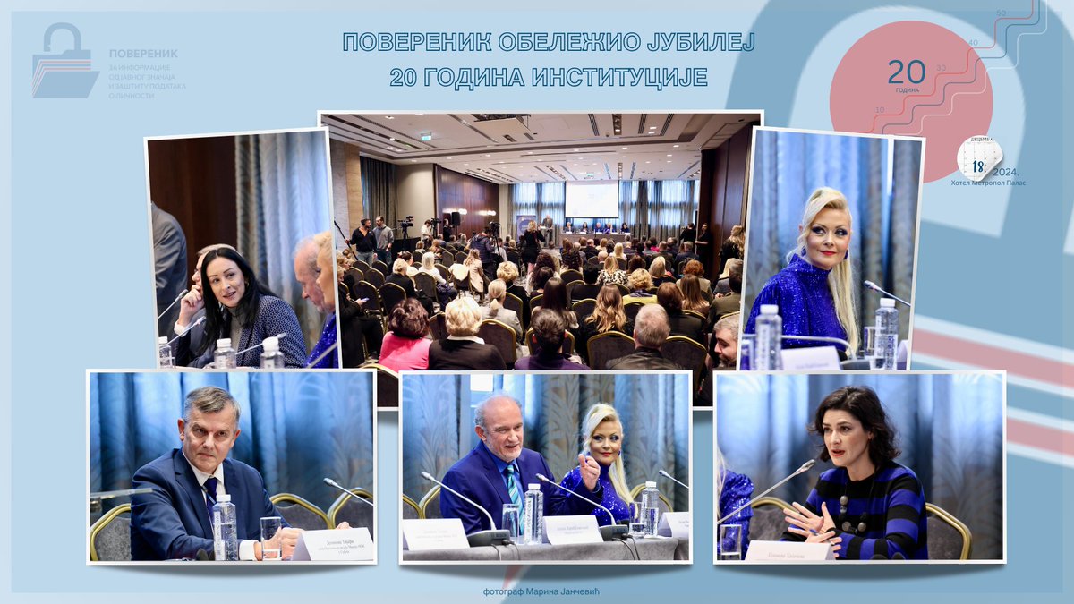 Обележени важни јубилеји Повереника за информације од јавног значаја и заштиту података

Више о томе: bit.ly/Poverenik20god…
<a href="/MDULS/">Ministarstvo DULS</a> <a href="/eusrbija/">EU u Srbiji</a> <a href="/OSCE_Serbia/">OSCE_Serbia</a>