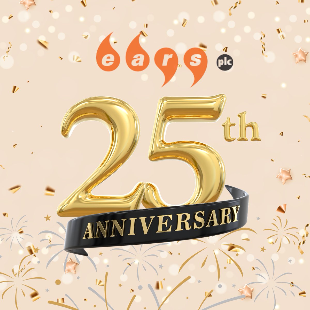 EARSplc's tweet photo. Happy 25th Anniversary to us, to all our amazing clients and colleagues at EARS plc. Thank you for your loyalty, business and hard work. Here's to our next 25 Years !!!

#earsplc #communication #radiocommunication #Hytalk, #P50Pro #anniversary #25thanniversary #happyanniversary https://t.co/Q5RloCagVx