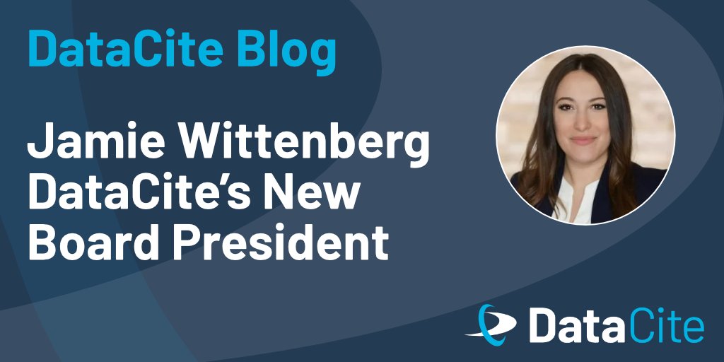 DataCite (inactive Mar 2025) (@datacite) on Twitter photo We’re excited to welcome Jamie Wittenberg <a href="/jamieviva/">Jamie Wittenberg</a> as DataCite’s new Board President, starting Jan 1, 2025! Jamie brings extensive leadership experience and a strong commitment to advancing open and accessible research practices: doi.org/10.5438/h9nt-q… We’re excited to welcome Jamie Wittenberg <a href="/jamieviva/">Jamie Wittenberg</a> as DataCite’s new Board President, starting Jan 1, 2025! Jamie brings extensive leadership experience and a strong commitment to advancing open and accessible research practices: doi.org/10.5438/h9nt-q…