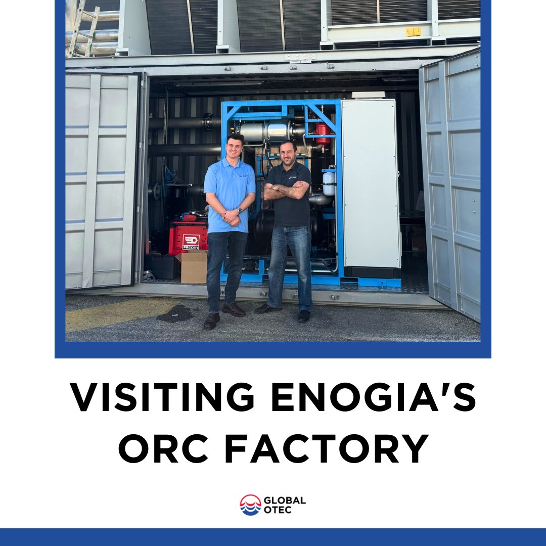 GlobalOTEC's tweet photo. Today, our team visited the Organic Rankine Cycle (ORC) factory of our partner Enogia in Marseille, France. 🇫🇷 

It was an incredible opportunity to see technology for OTEC in action and collaborate to drive innovation in renewable energy.🔧⚡

#GlobalOTEC  #Enogia https://t.co/FODKqurX87
