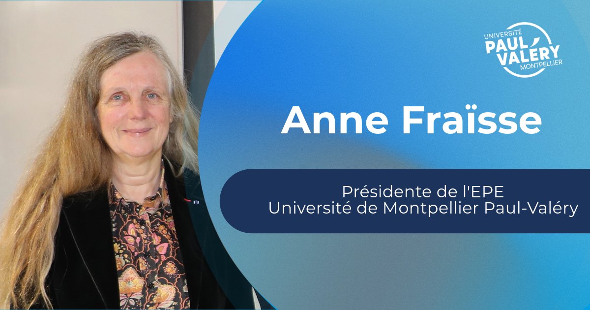 univpaulvalery's tweet photo. 🎓 Anne Fraïsse, présidente de l’Université Paul-Valéry Montpellier 3 depuis 2020, élue présidente du nouvel EPE Université de Montpellier Paul-Valéry au 1er tour.
L’EPE, qui remplace l’UPVM3 dès janvier 2025, intègre l’ @ENSAMontpellier et le Cimm.
#UMPV #EPE #Excellence https://t.co/68Vrs39a3x