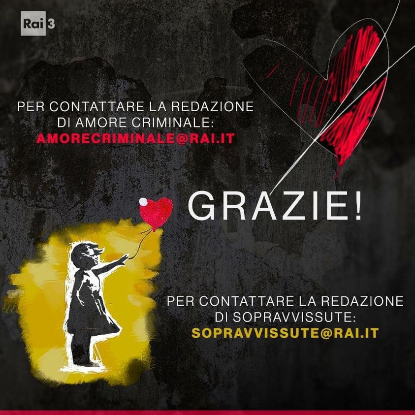 Un grande grazie per averci seguito con affetto in questa edizione. Il nostro impegno continua per cambiare quella cultura che vede le donne ancora vittime di violenza in tutte le forme.
Non ci stancheremo mai di portare avanti la nostra campagna di denuncia.
<a href="/MatildeDErrico/">Matilde D'Errico</a>